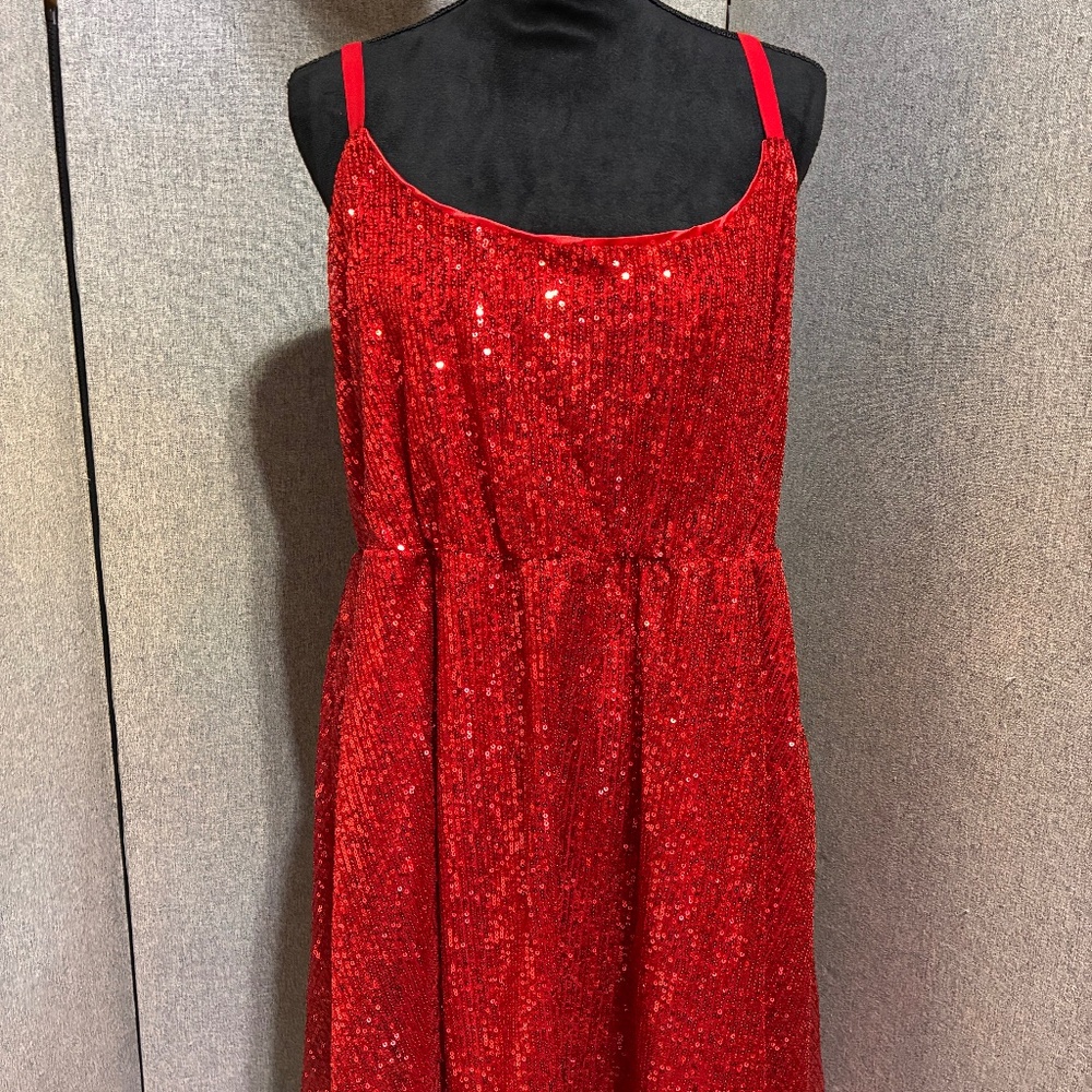 Red Shimmery Party Dress